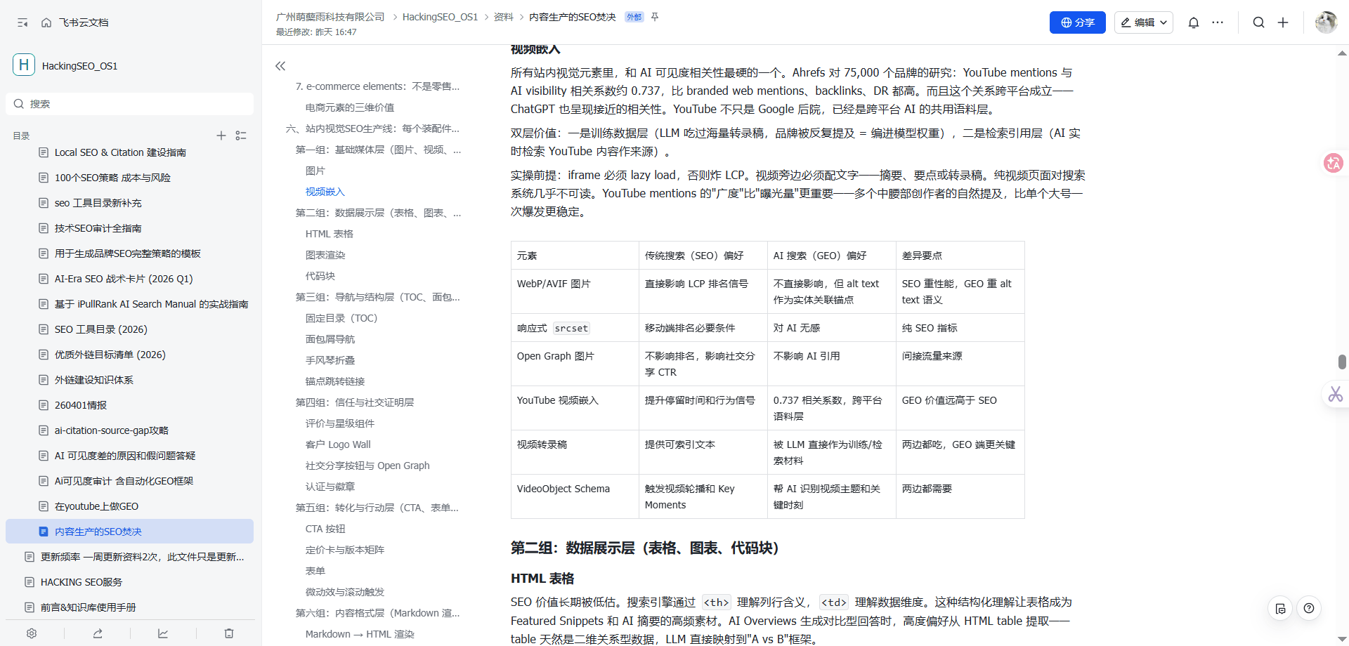 文档阅读界面